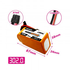 Аккумулятор CNHL Ministar 1800мАч 6S 120C LiPo (XT60)