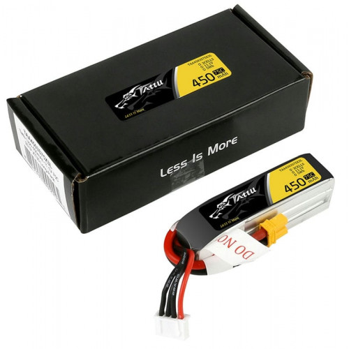 Аккумулятор Tattu 450мАч 3S 75C LiPo (Удлинённый) (XT30)